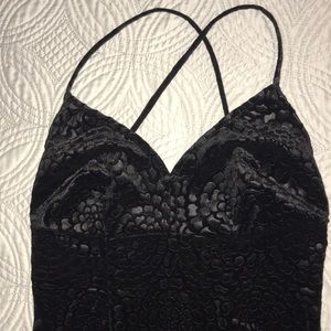 Black Velvet Like Dress, Size Small